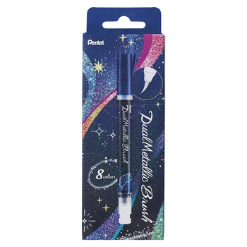 ぺんてる-カラー筆ペン-デュアルメタリックブラッシュ-8色セット-GFH-D8ST | 1 | ブング・ステーション