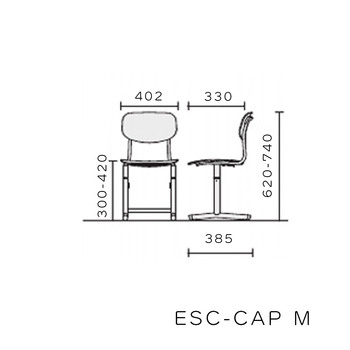 コクヨ-児童生徒用イス-可動式-背座樹脂-サニーオレンジ色-Mサイズ-JIS規格対応-ESC-CAPM-EZYL1 | 2 | ブング・ステーション