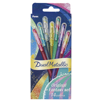 ぺんてる-ボールペン-デュアルメタリック＜Dual-Metallic＞-1-0mm-14色セット-K110-D14ST | 1 | ブング・ステーション