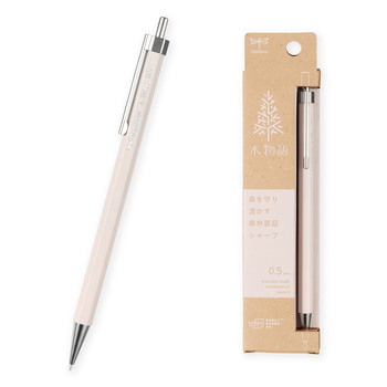 トンボ鉛筆-シャープペンシル-0-5mm-木物語-DHA-151B-ホワイト | 1 | ブング・ステーション