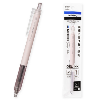 トンボ鉛筆-水性ゲルボールペン-モノグラフライト＜MONO-graph-Lite＞-0-5mm-FCG-124D-ピンク（黒インク） | 1 | ブング・ステーション