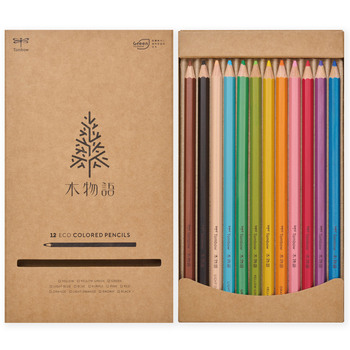 トンボ鉛筆-色鉛筆-木物語-12色セット-CQ-KS12C | 1 | ブング・ステーション