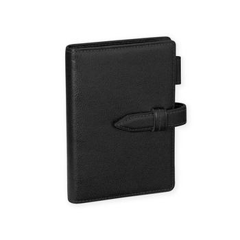 レイメイ藤井-システム手帳-ダ・ヴィンチ-グランデ-オイルレザー-ポケットサイズ-リング14mm-DP1410B-ブラック | 1 | ブング・ステーション