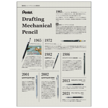 ぺんてる-製図用シャープペンシル-3本セット-0-5mm-60周年限定カラー-グラフシリーズ-PGANAST | 6 | ブング・ステーション