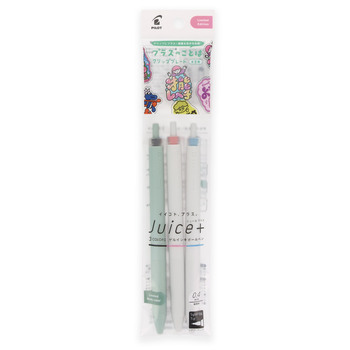 パイロット-ゲルインキボールペン-限定クリッププレート付き-ジュースプラス＜Juice-＞-0-4mm-3色セット-LJL-14-3CA-ブラック-ネモフィラ-サクラ | 1 | ブング・ステーション