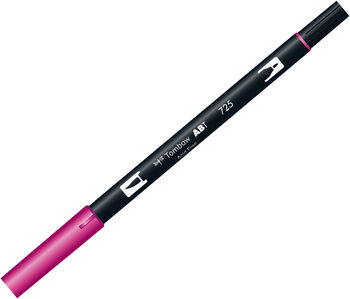 トンボ鉛筆-水性マーカー-ＡＢ－Ｔ＜Rhodamine-Red-ローダミンレッド-＞-デュアルブラッシュペン-AB-T725 | 1 | ブング・ステーション