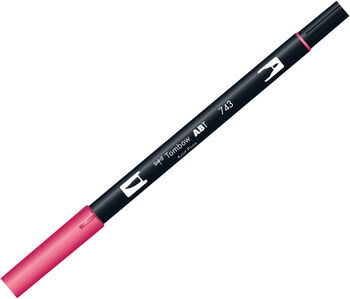 トンボ鉛筆-水性マーカー-ＡＢ－Ｔ＜Hot-Pink-ホットピンク-＞-デュアルブラッシュペン-AB-T743 | 1 | ブング・ステーション
