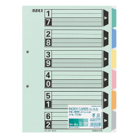 コクヨ-カラー仕切カード-ファイル用-A4-6山見出し-シキ-110N | 1 | ブング・ステーション