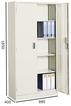 コクヨ-S型保管庫-A4サイズ対応保管庫-両開きタイプ-下置き-H1850-S-370F1NN | 1 | ブング・ステーション