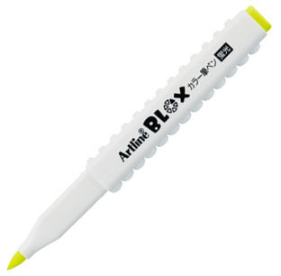 シャチハタ-Artline-BLOX-カラー筆ペン＜蛍光色＞-KTX-FF-Y-イエロー | ブング・ステーション