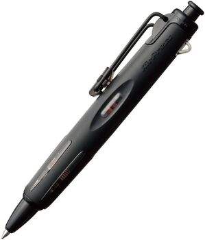 トンボ鉛筆-加圧式油性ボールペン-エアプレス-BC-AP12-フルブラック | 1 | ブング・ステーション