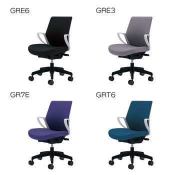 コクヨ-オフィスチェア-picora（ピコラ）ローバック-ブラック樹脂脚-肘付き-布張地-ホワイトシェル-GRE3-ソフトグレー-CR-G530E1GRE3 | 4 | ブング・ステーション