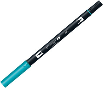 トンボ鉛筆-水性マーカー-ＡＢ－Ｔ＜Process-Blue-プロセスブルー-＞-デュアルブラッシュペン-AB-T452 | 1 | ブング・ステーション
