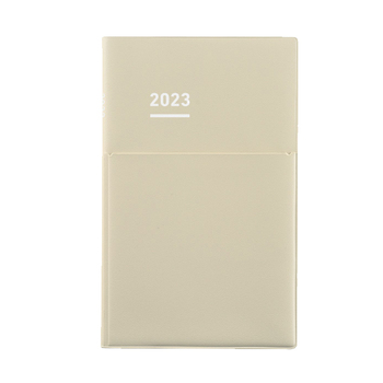 コクヨ-ジブン手帳Biz-2023-A5スリム-マットカバータイプ-ライトベージュ-ニ-JB1LS-23 | 1 | ブング・ステーション