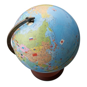 レイメイ藤井-国旗付き地球儀-組立て式-球径30cm-木製台座-OYV328 | 3 | ブング・ステーション