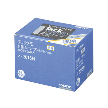 コクヨ-タックメモ徳用-52×14-5mm付箋-100枚×25本-4色-メ-2015N | 1 | ブング・ステーション