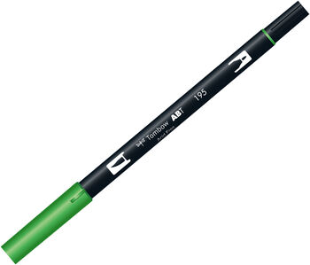 トンボ鉛筆-水性マーカー-ＡＢ－Ｔ＜Light-Green-ライトグリーン-＞-デュアルブラッシュペン-AB-T195 | 1 | ブング・ステーション