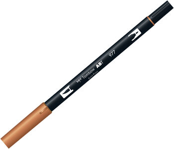 トンボ鉛筆-水性マーカー-ＡＢ－Ｔ＜Saddle-Brown-サドルブラウン-＞-デュアルブラッシュペン-AB-T977 | 1 | ブング・ステーション