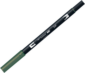 トンボ鉛筆-水性マーカー-ＡＢ－Ｔ＜Hunter-Green-ハンターグリーン-＞-デュアルブラッシュペン-AB-T249 | 1 | ブング・ステーション