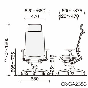 コクヨ-オフィスチェア-AIRFORT（エアフォート）ヘッドレスト付きタイプ-可動肘-GGQ3-リーフグリーン-CR-GA2353GGQ3 | 3 | ブング・ステーション