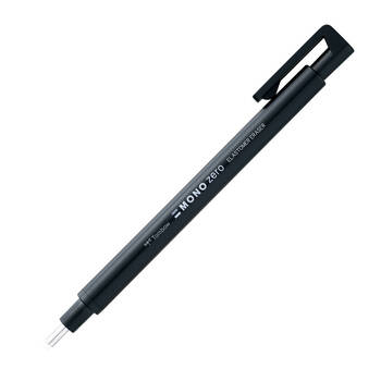 トンボ鉛筆-ノック式消しゴム-モノゼロ-丸型-EH-KUR11-ブラック | 1 | ブング・ステーション