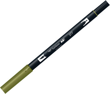 トンボ鉛筆-水性マーカー-ＡＢ－Ｔ＜Dark-Green-ダークグリーン-＞-デュアルブラッシュペン-AB-T277 | 1 | ブング・ステーション