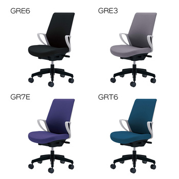 コクヨ-オフィスチェア-picora（ピコラ）ハイバック-ブラック樹脂脚-肘付き-布張地-ホワイトシェル-GRE3-ソフトグレー-CR-G532E1GRE3 | 4 | ブング・ステーション