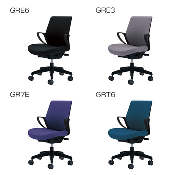 コクヨ-オフィスチェア-picora（ピコラ）ローバック-ブラック樹脂脚-肘付き-布張地-ホワイトシェル-GR7E-ディープパープル-CR-G530E1GR7E | 6 | ブング・ステーション