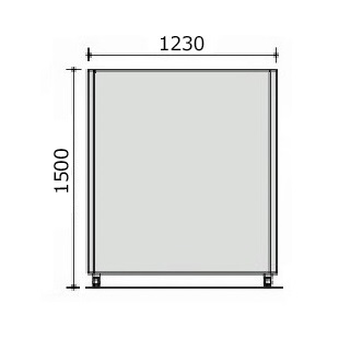 コクヨ-パネルスクリーン-Sシリーズ-全面パネル-1連-W1230H1500-ホワイトグリーン-SN-SP151HSNQ1 | 4 | ブング・ステーション