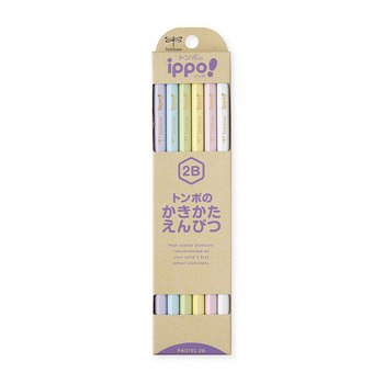 トンボ鉛筆-トンボ鉛筆-かきかたえんぴつ-2B-パステルPT01-ippo--KB-KNPT01-2B | 1 | ブング・ステーション