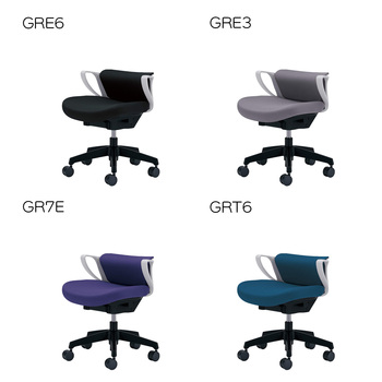コクヨ-オフィスチェア-picora（ピコラ）ミニバック-ブラック樹脂脚-肘付き-布張地-ブラックシェル-GRE3-ソフトグレー-CR-G534E6GRE3 | 4 | ブング・ステーション
