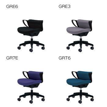 コクヨ-オフィスチェア-picora（ピコラ）ミニバック-ブラック樹脂脚-肘付き-布張地-ブラックシェル-GRE3-ソフトグレー-CR-G534E6GRE3 | 6 | ブング・ステーション