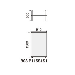 コクヨ-ホワイトボードスクリーン-1連-両面-H1500-B03-P115S1S1-1 | 2 | ブング・ステーション
