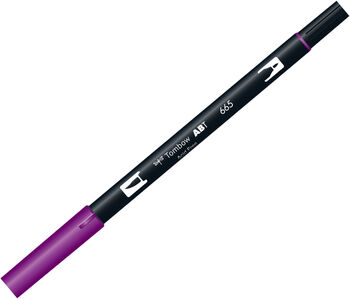 トンボ鉛筆-水性マーカー-ＡＢ－Ｔ＜Purple-パープル-＞-デュアルブラッシュペン-AB-T665 | 1 | ブング・ステーション