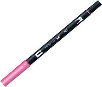トンボ鉛筆-水性マーカー-ＡＢ－Ｔ＜Pink-Rose-ピンクローズ-＞-デュアルブラッシュペン-AB-T703 | ブング・ステーション