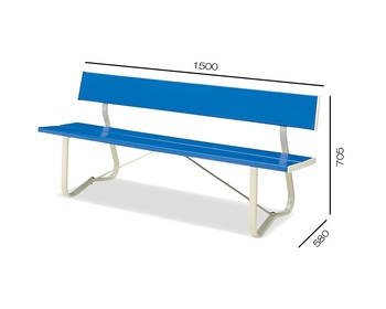 コクヨ-屋外用家具-背付きベンチ-樹脂製-W1500H705-PF-B11NN | 1 | ブング・ステーション