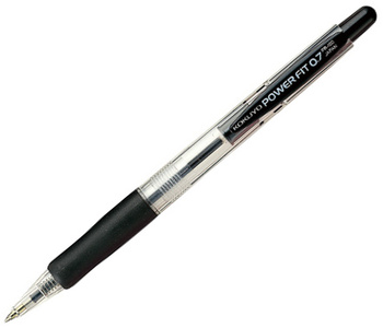 コクヨ-再生樹脂ボールペン＜パワーフィット＞細字0-7mm-PR-100D-黒 | ブング・ステーション