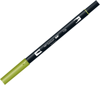 トンボ鉛筆-水性マーカー-ＡＢ－Ｔ＜Light-Olive-ライトオリーブ-＞-デュアルブラッシュペン-AB-T126 | 1 | ブング・ステーション