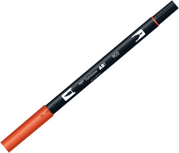 トンボ鉛筆-水性マーカー-ＡＢ－Ｔ＜Red-レッド-＞-デュアルブラッシュペン-AB-T905 | ブング・ステーション