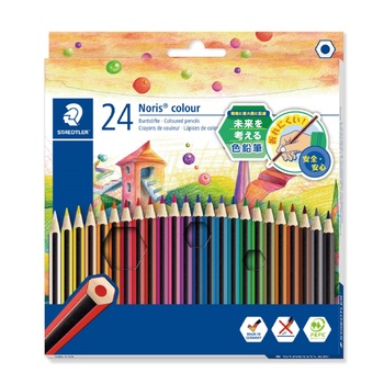 ステッドラー-ノリスカラー-色鉛筆-24色セット-紙箱入り-六角軸-185-C24PB | 1 | ブング・ステーション