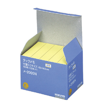 コクヨ-タックメモ徳用-52×14-5mm-付箋100枚×25本-黄-メ-2005N | 1 | ブング・ステーション